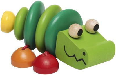 Selecta Spielzeug speelfiguur Klapper Kroko junior 10 cm hout Selecta Spielzeug speelfiguur Klapper Kroko junior 10 cm hout