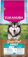 Eukanuba Hondenvoer granenvrij met vis voor grote rassen, premium droogvoer zonder granen voor volwassen honden, 12 kg