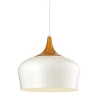 Eglo Hanglamp Obregon wit met houtbruin 95383 - thumbnail