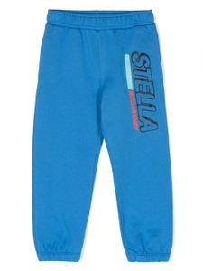 Stella McCartney Kids pantalon de jogging en coton à logo imprimé - Bleu