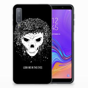 Silicone Back Case Samsung Galaxy A7 (2018) Skull Hair