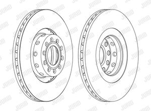 Remschijf JURID, Remschijftype: Geventileerd: , u.a. für Audi, VW