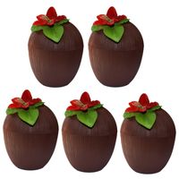 5x Hawaii bekers kokosnoot 250 ml   -