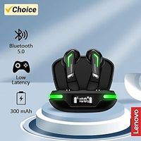 lenovo thinkplus gm3 draadloze gaming-oortelefoons - stereogeluid diepe bas lange speeltijd spel-/muziekmodus voor pc mobiel miniinthebox
