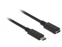 USB-C Extension cable - SuperSpeed USB (USB 3.1 Gen 1) - USB Type-C (M) > USB Type-C (V) - 3 A - 2 m - zwart