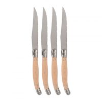 Steakmessen 23 cm - hout - set van 4