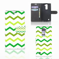 LG K10 2015 Telefoon Hoesje Zigzag Groen