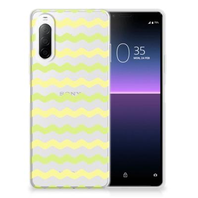 Sony Xperia 10 II TPU bumper Waves Yellow