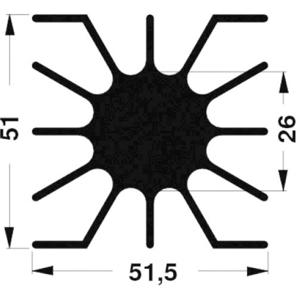 Fischer Elektronik 10020382 SK 46 20 SA LED-koellichaam 2.15 K/W (l x b x h) 51.5 x 51 x 20 mm