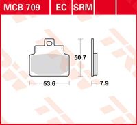 TRW Remblokken, en remschoenen voor de moto, MCB709SRM Sinter maxi scooter