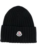 Moncler ribbed-knit virgin wool beanie - Noir - thumbnail