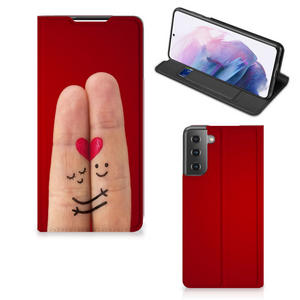 Samsung Galaxy S21 Plus Hippe Standcase Liefde - Origineel Romantisch Cadeau