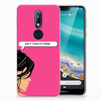 Nokia 7.1 Silicone-hoesje Woman Don't Touch My Phone