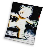 Sweet Home Fleece plaid graffiti beer 150 x 200 cm - thumbnail