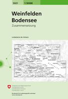 Wandelkaart - Topografische kaart 5021 Weinfelden - Bodensee | Swissto - thumbnail