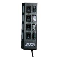 LogiLink® UA0128 USB 2 HUB, 4-poorten, met aan/uit schakelaar per poort