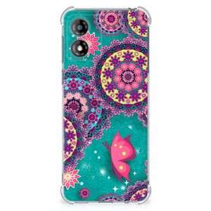 Motorola Moto E13 Back Cover Cirkels en Vlinders