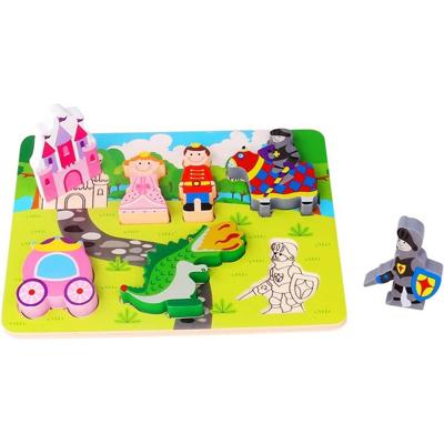 Tooky Toy Vormenpuzzel Prinses Junior Hout 7 Stukjes