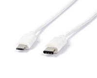 LMP 1 m usb-c stekker aan micro-USB 2.0 mannelijk kabel, wit