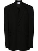 VETEMENTS blazer à simple boutonnage - Noir