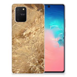 Samsung Galaxy S10 Lite TPU Siliconen Hoesje Marmer Creme