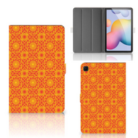 Samsung Galaxy Tab S6 Lite | S6 Lite (2022) Tablet Hoes Batik Oranje - thumbnail