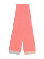 Moncler Enfant écharpe colour block à patch logo - Rose - thumbnail