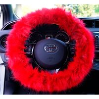 Simoni Racing Stuurwielhoes Fluffy Fur Rood SRCVT57R