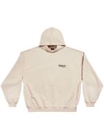 Balenciaga hoodie en coton à logo brodé - Tons neutres