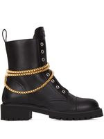 Giuseppe Zanotti bottes Alexa à détail de chaine - Noir - thumbnail