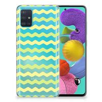 Samsung Galaxy A51 TPU bumper Waves Yellow