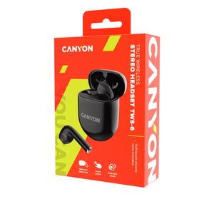 Canyon CNS-TWS6B hoofdtelefoon/headset True Wireless Stereo (TWS) In-ear Gesprekken/Muziek/Sport/Elke dag Bluetooth Zwart