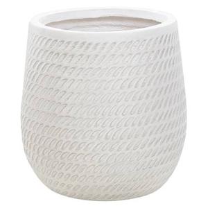 Beliani - LIVADIA - Bloempot - Off-white - 27 cm - Vezelklei