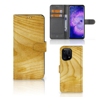 OPPO Find X5 Book Style Case Licht Hout