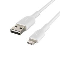 Belkin Lightning-kabel (Boost Charge Lightning/USB-kabel voor iPhone, iPad, AirPods) MFi-gecertificeerde iPhone-laadkabel (wit, 15 cm)