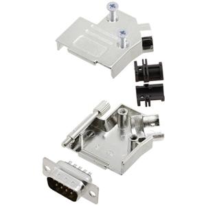 TRU COMPONENTS TCD45ZK09DBPK 7709636 D-sub male connectorset 45 ° Aantal polen: 9 Soldeerkelk 1 stuk(s)