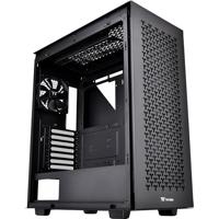 Thermaltake Divider 500 TG Air Black Mid-Tower-ATX-pc-behuizing, 2 x gehard 3 mm glazen zijpaneel, mesh-paneel, zwart