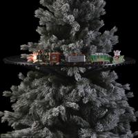 Kerstboom trein - rijdend - 23-delig - met licht en muziek - kersttrein - batterijen - thumbnail