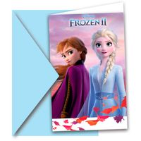 Folat BV Frozen 2 Uitnodigingen, 6st. - thumbnail