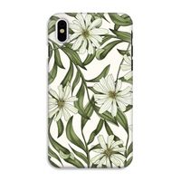 Wit bloemenpatroon: iPhone XS Tough Case - thumbnail