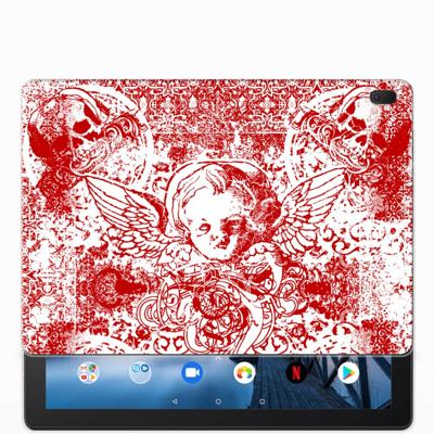 Tablet BackCover Lenovo Tab E10 Angel Skull Rood Tablet BackCover Lenovo Tab E10 Angel Skull Rood