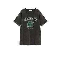 Violeta by Mango T-shirt van biologisch katoen grijs