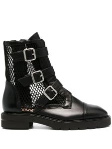 Stuart Weitzman bottines à empiècements contrastants - Noir