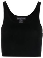 Ermanno Scervino haut crop en laine vierge à rayures - Noir - thumbnail