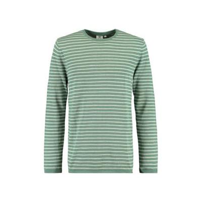 America Today gestreepte trui Kobra grijsgroen