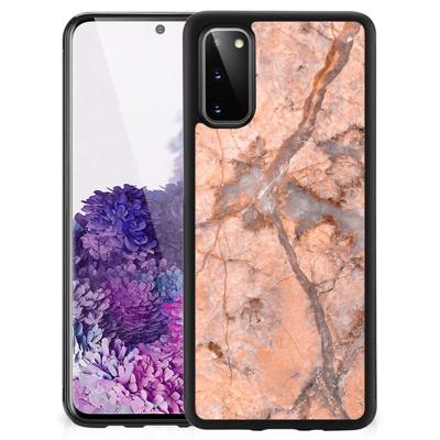 Samsung Galaxy S20 Gripcase Marmer Oranje