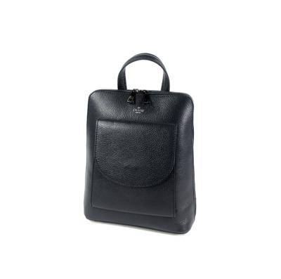 compacte leren trendy dames rugzak-tas ELISE zwart