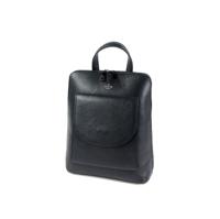 compacte leren trendy dames rugzak-tas ELISE zwart