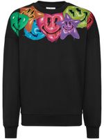 Philipp Plein sweat à imprimé Smiley - Noir