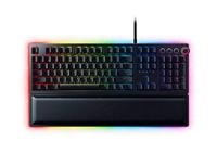 Razer Huntsman Elite (Switch Scatto) - Premium gaming toetsenbord met geëvolueerde Opto-Mechanical switch (Key stabilizer bar, Polssteun) US-Layout | Zwart
